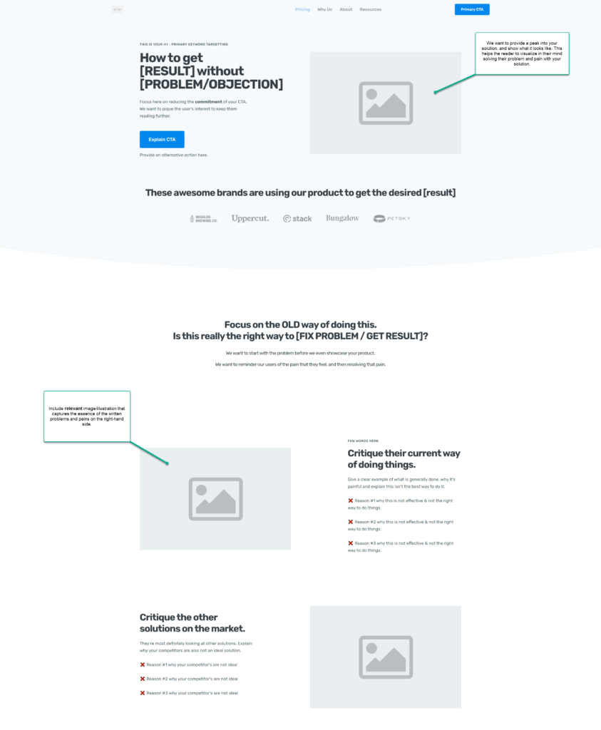 SaaS Competitor Comparison Landing Page Template Rock The Rankings